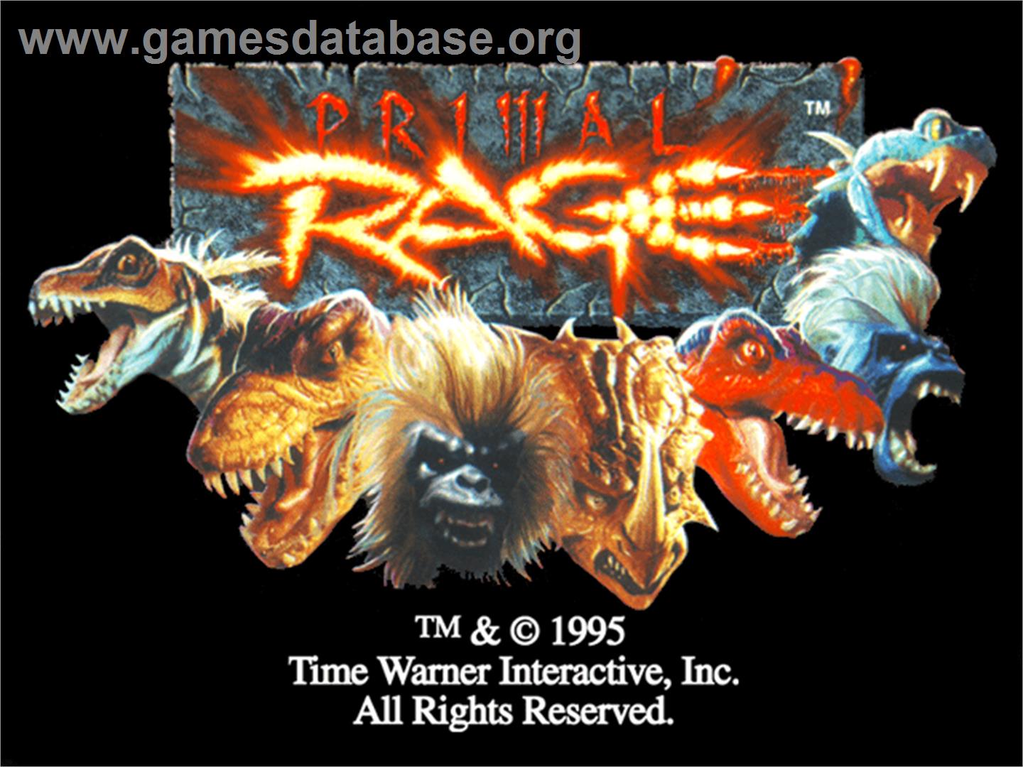 Primal Rage - Sony Playstation - Artwork - Title Screen