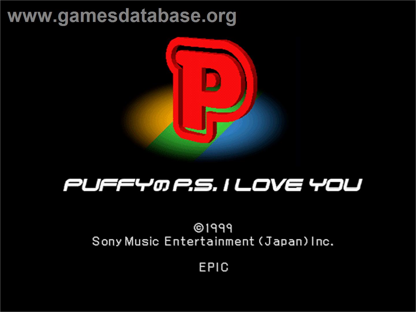 Puffy No P.s. I Love You - Sony Playstation - Artwork - Title Screen