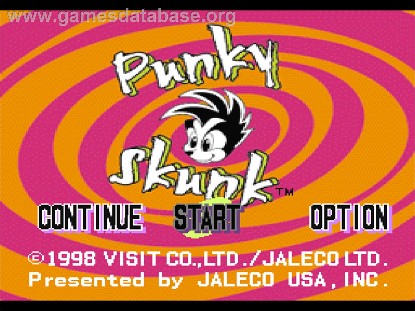 Punky Skunk - Sony Playstation - Artwork - Title Screen