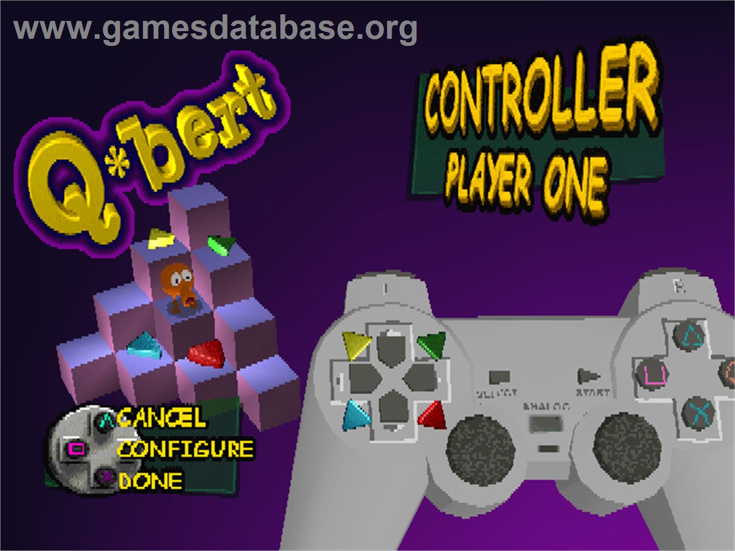 Q-bert - Sony Playstation - Artwork - Title Screen