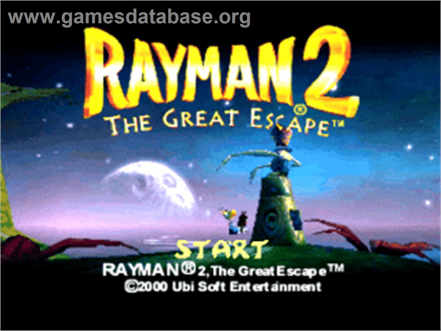 Rayman 2: The Great Escape - Sony Playstation - Artwork - Title Screen