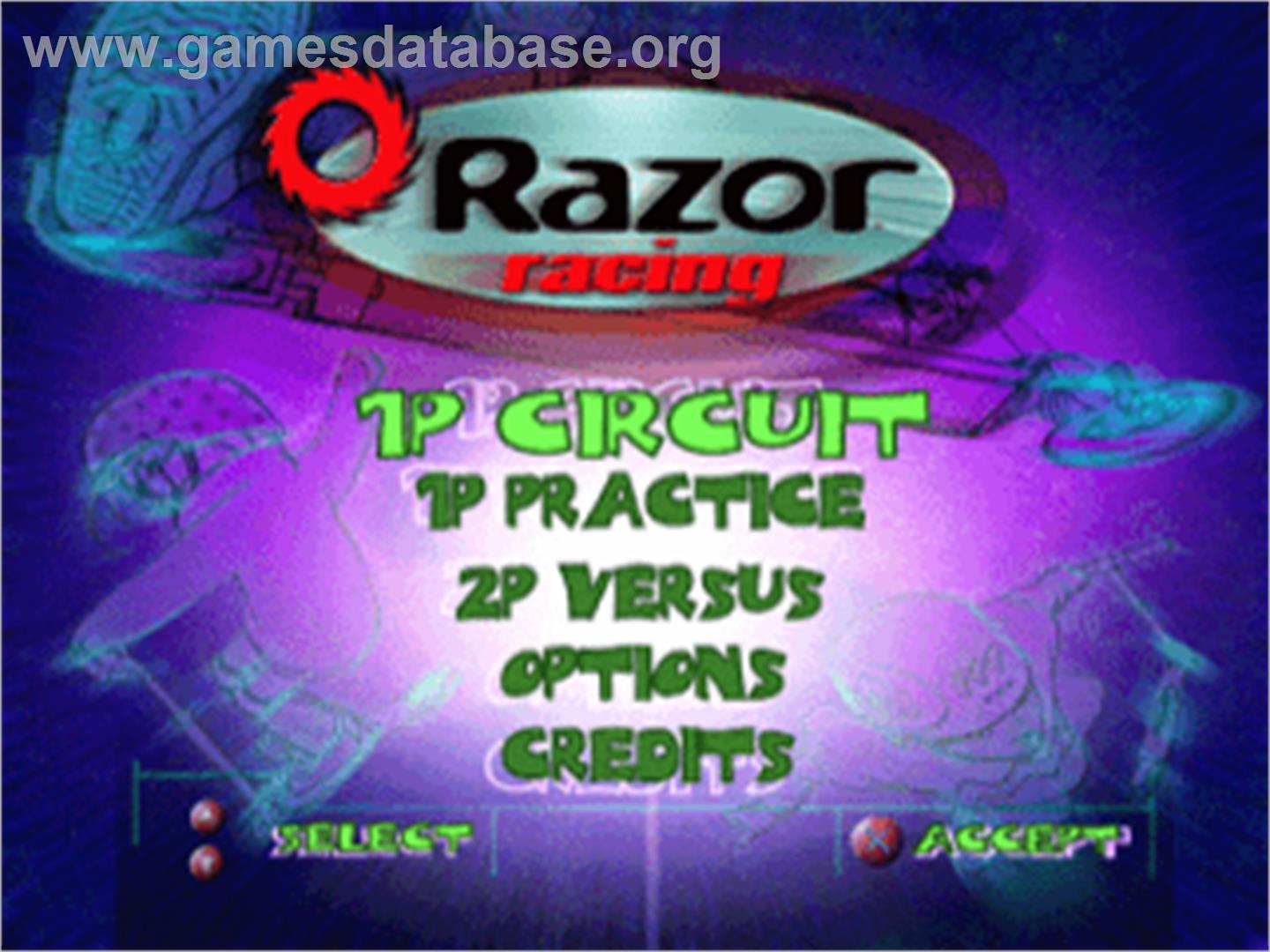 Razor Racing - Sony Playstation - Artwork - Title Screen