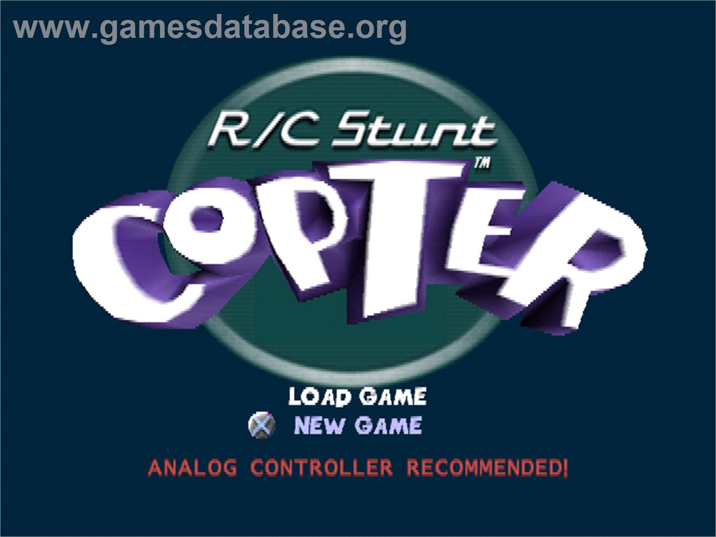 Rc Stunt Copter - Sony Playstation - Artwork - Title Screen