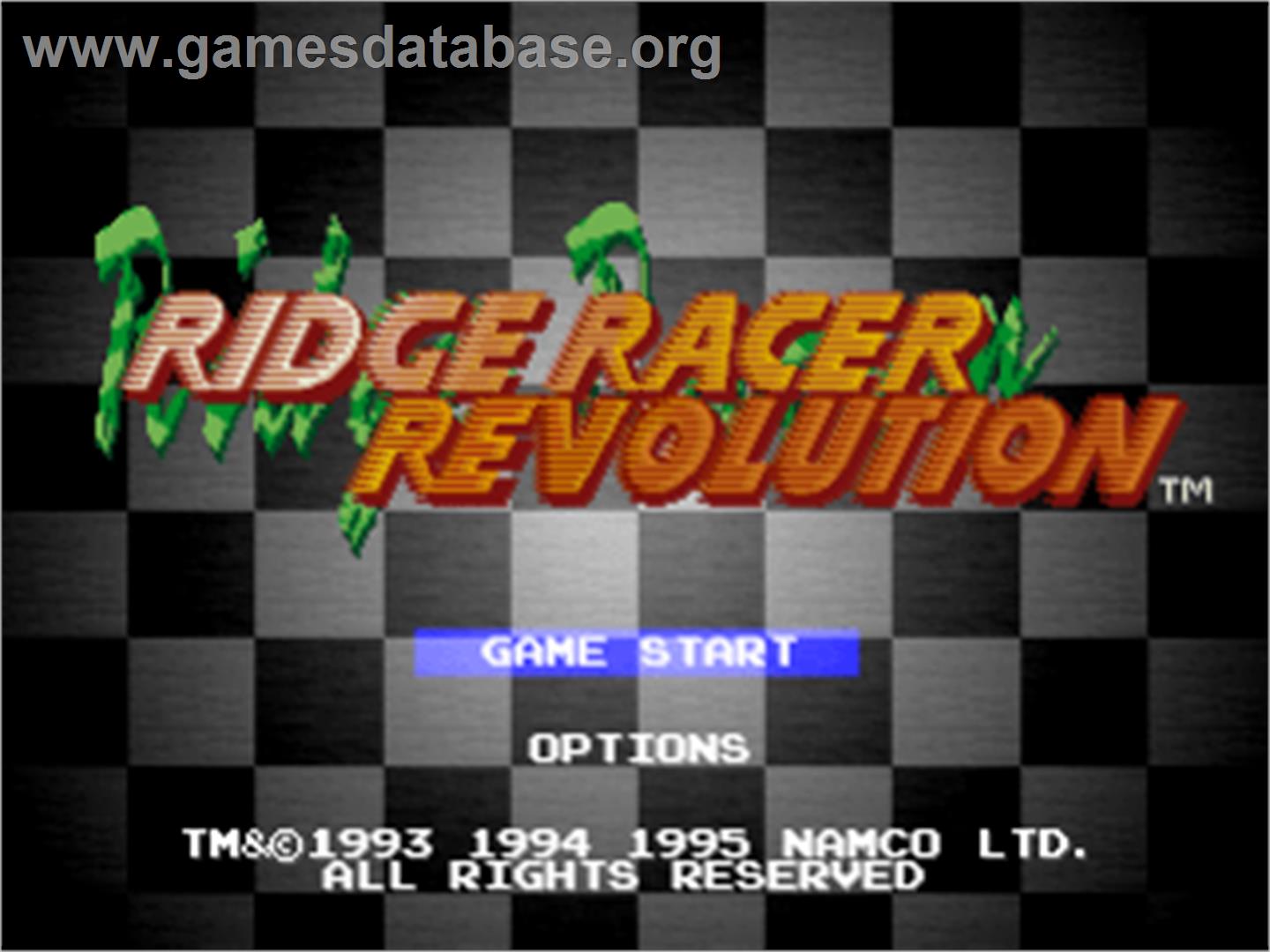 Ridge Racer Revolution - Sony Playstation - Artwork - Title Screen