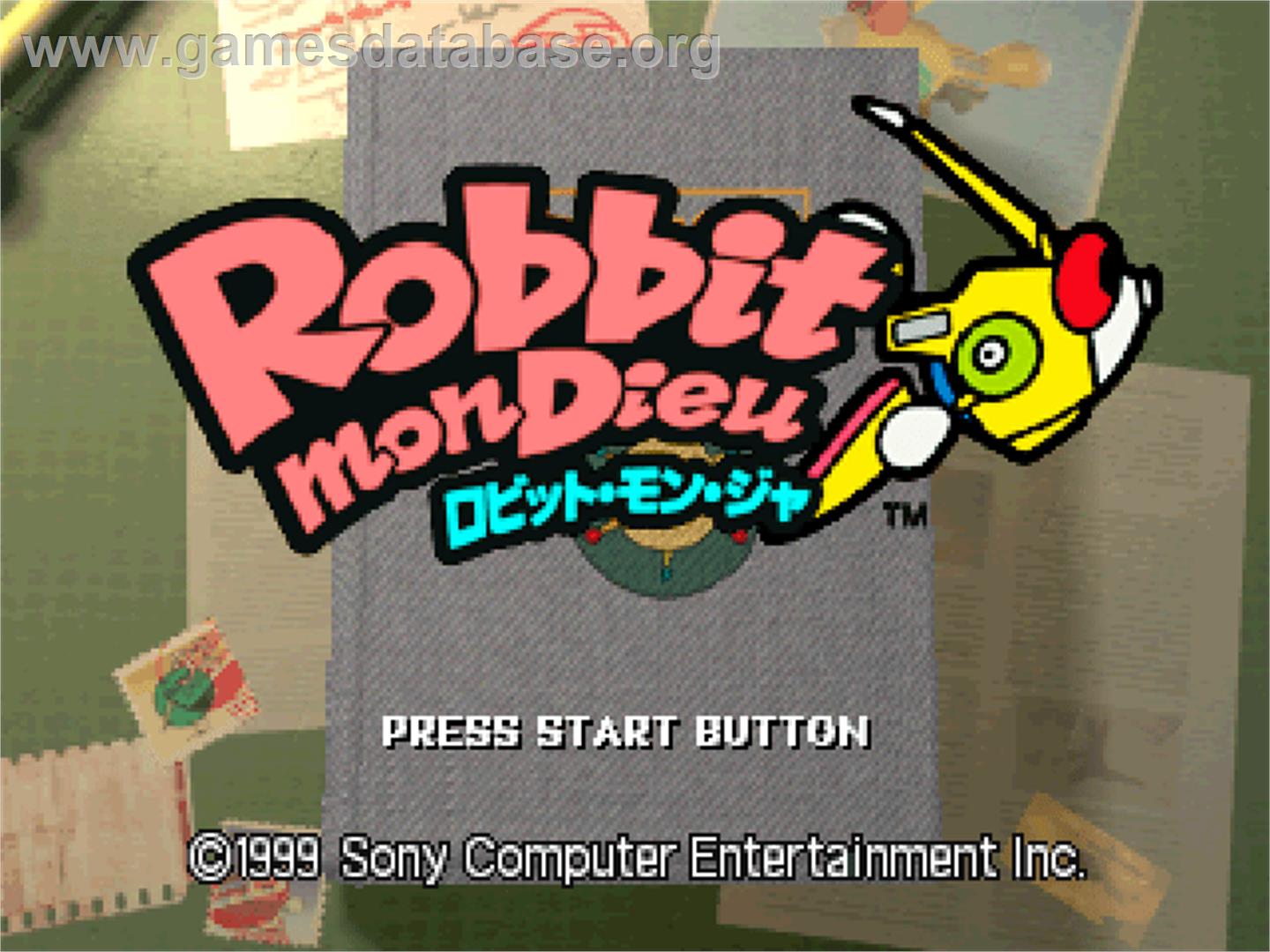Robbit Mon Dieu - Sony Playstation - Artwork - Title Screen