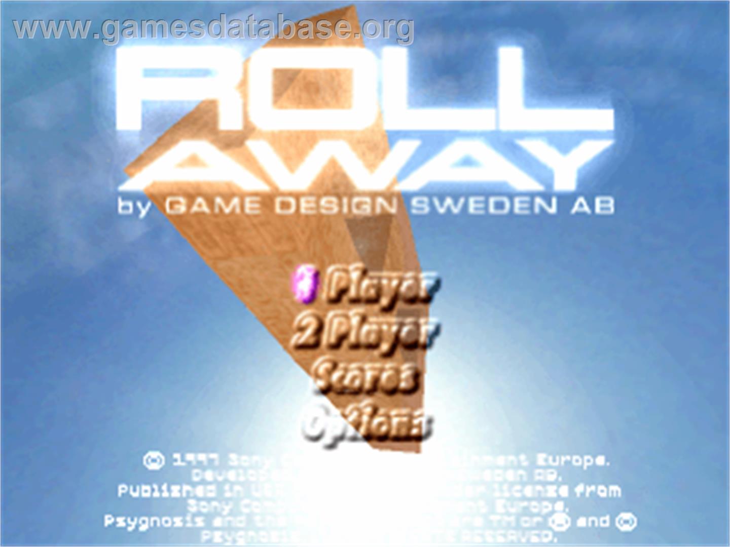 Roll Away - Sony Playstation - Artwork - Title Screen