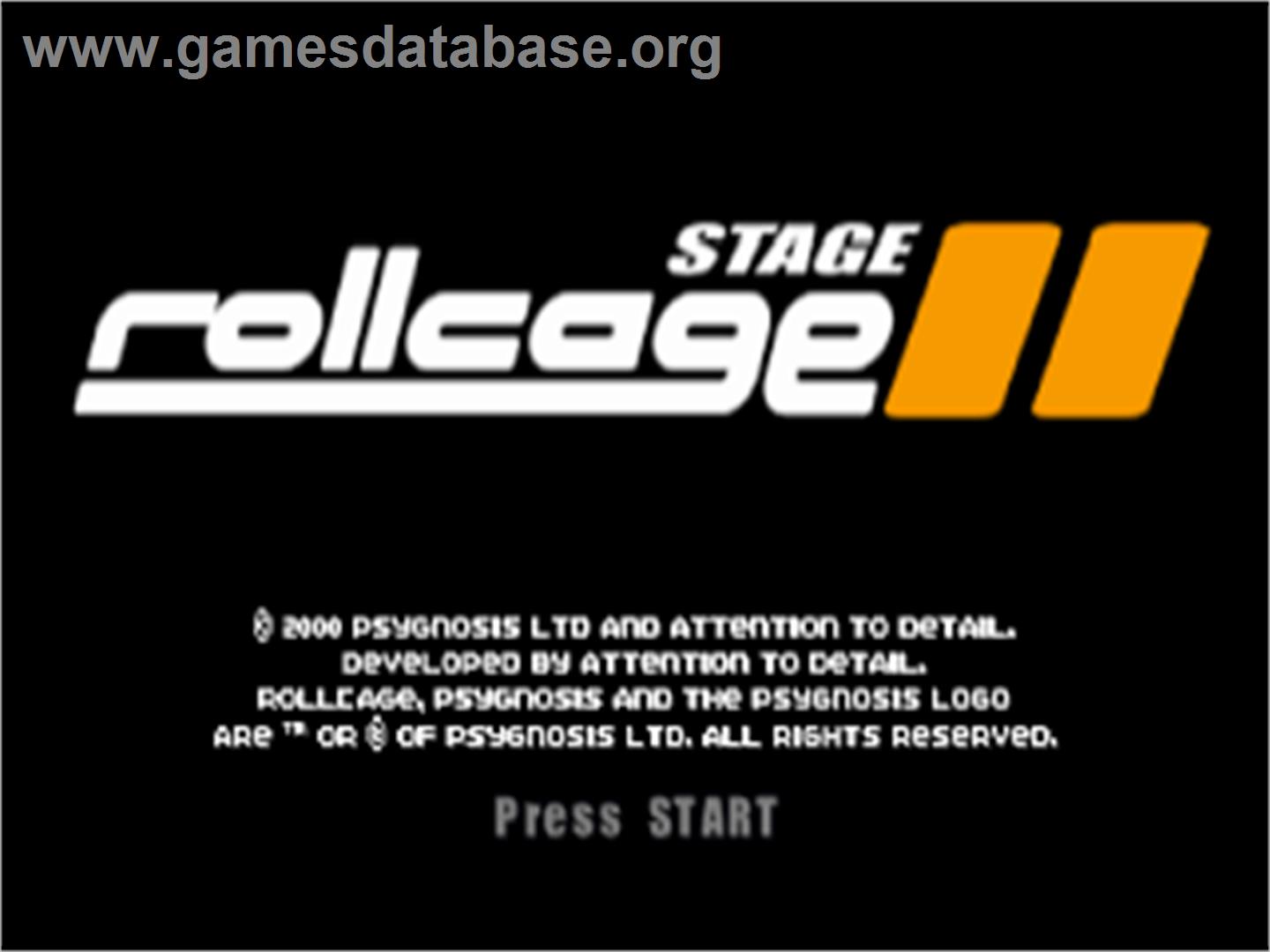 Rollcage - Sony Playstation - Artwork - Title Screen