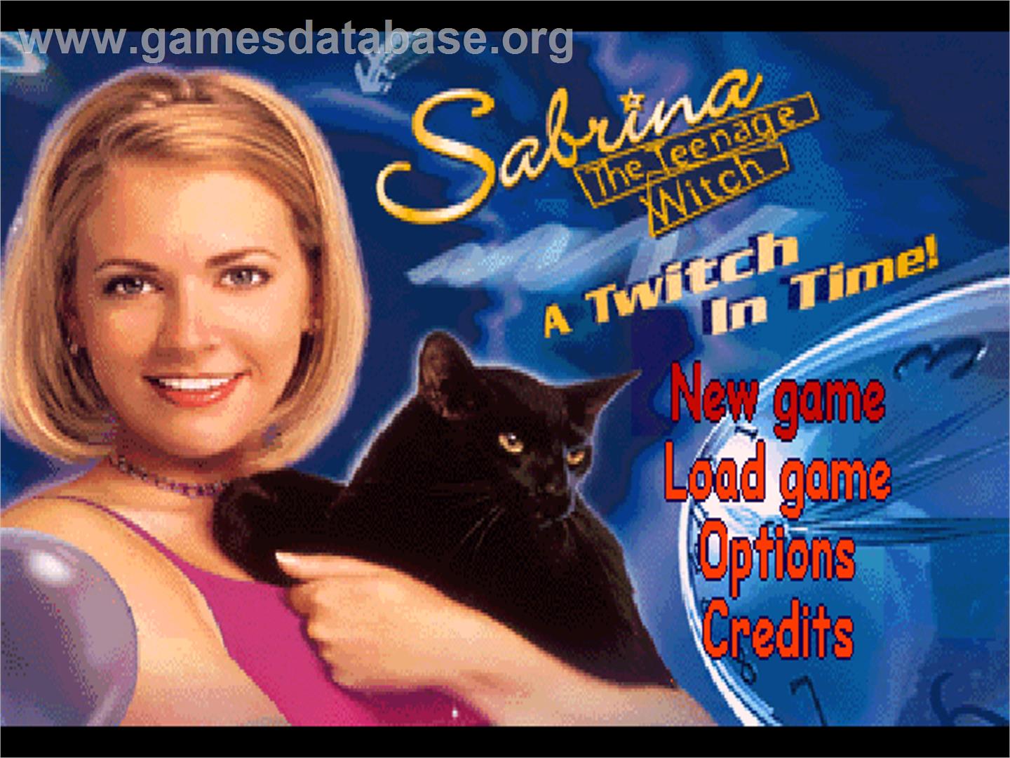 Sabrina The Teenage Witch - A Twitch In Time! - Sony Playstation - Artwork - Title Screen