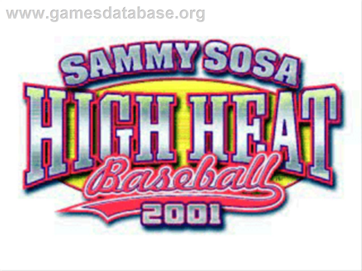 Sammy Sosa High Heat Baseball 2001 - Sony Playstation - Artwork - Title Screen