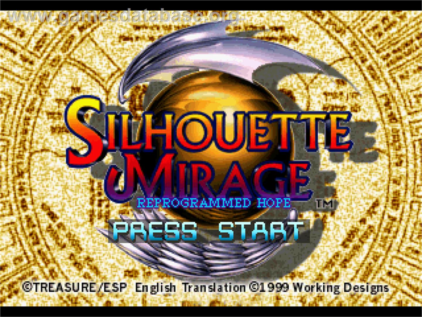 Silhouette Mirage - Sony Playstation - Artwork - Title Screen