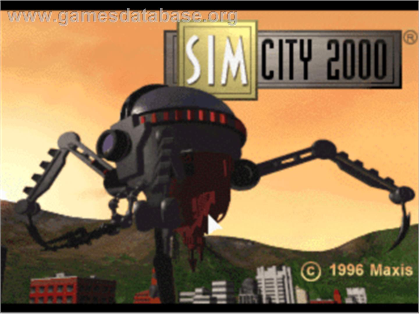 SimCity 2000 - Sony Playstation - Artwork - Title Screen