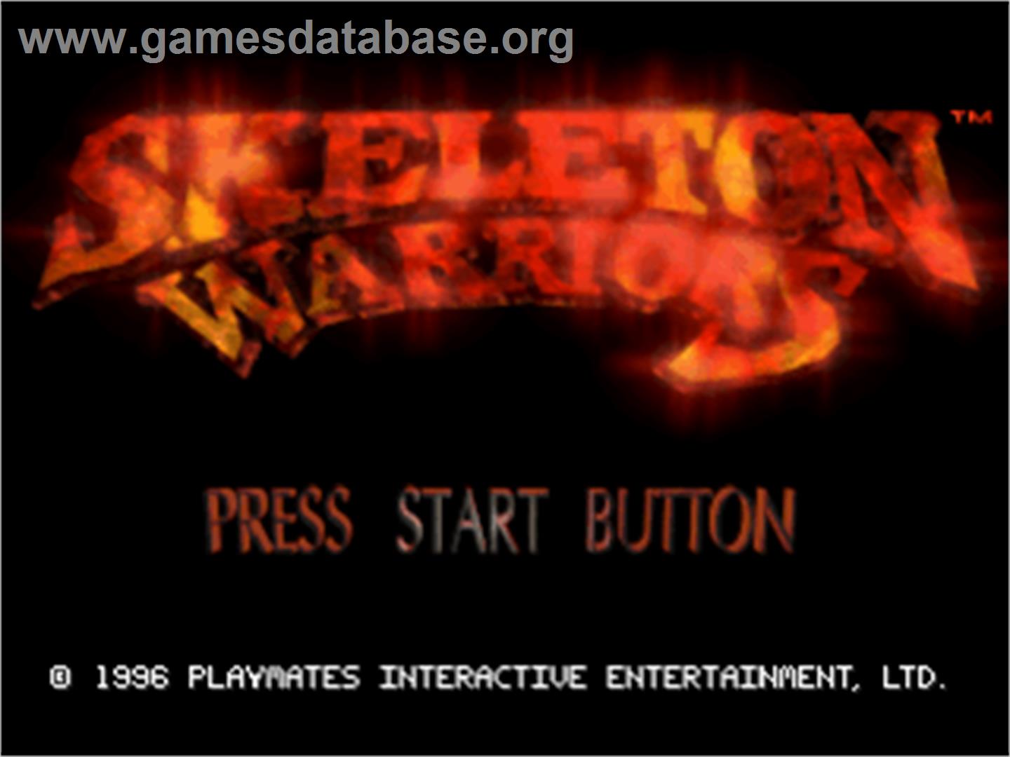 Skeleton Warriors - Sony Playstation - Artwork - Title Screen