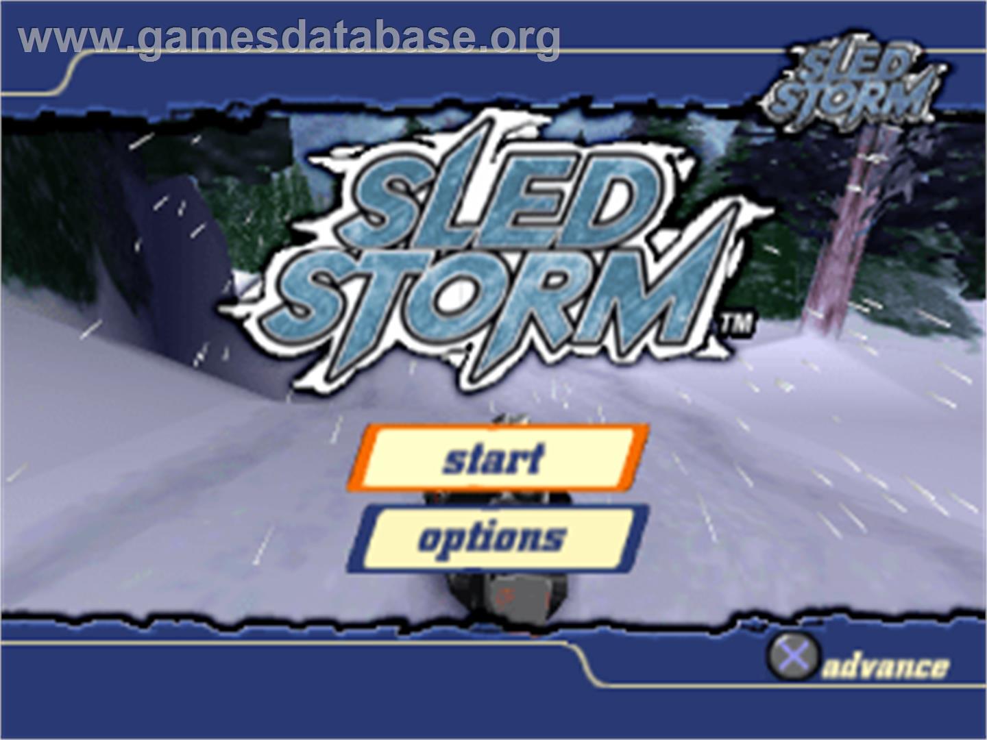 Sled Storm - Sony Playstation - Artwork - Title Screen