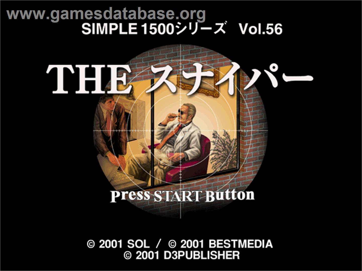 Sniper (simple 1500 Series), The - Sony Playstation - Artwork - Title Screen