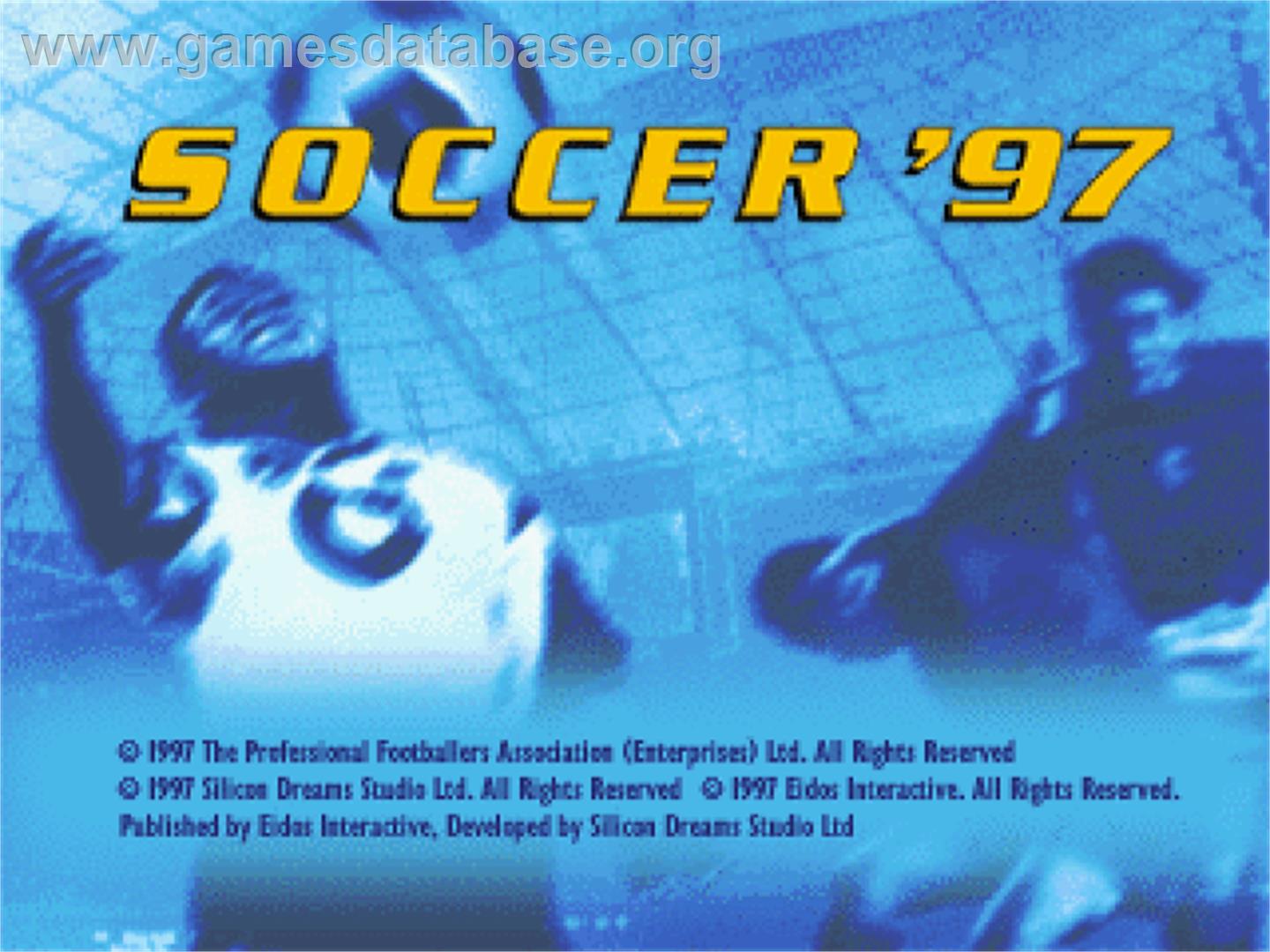 Soccer '97 - Sony Playstation - Artwork - Title Screen