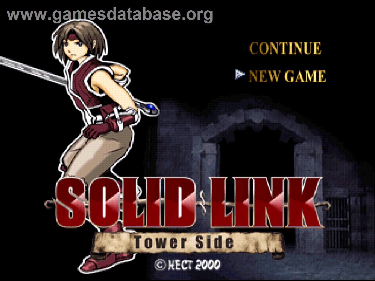 Solid Link - Tower Side - Sony Playstation - Artwork - Title Screen