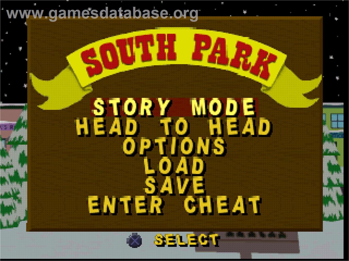 South Park - Sony Playstation - Artwork - Title Screen
