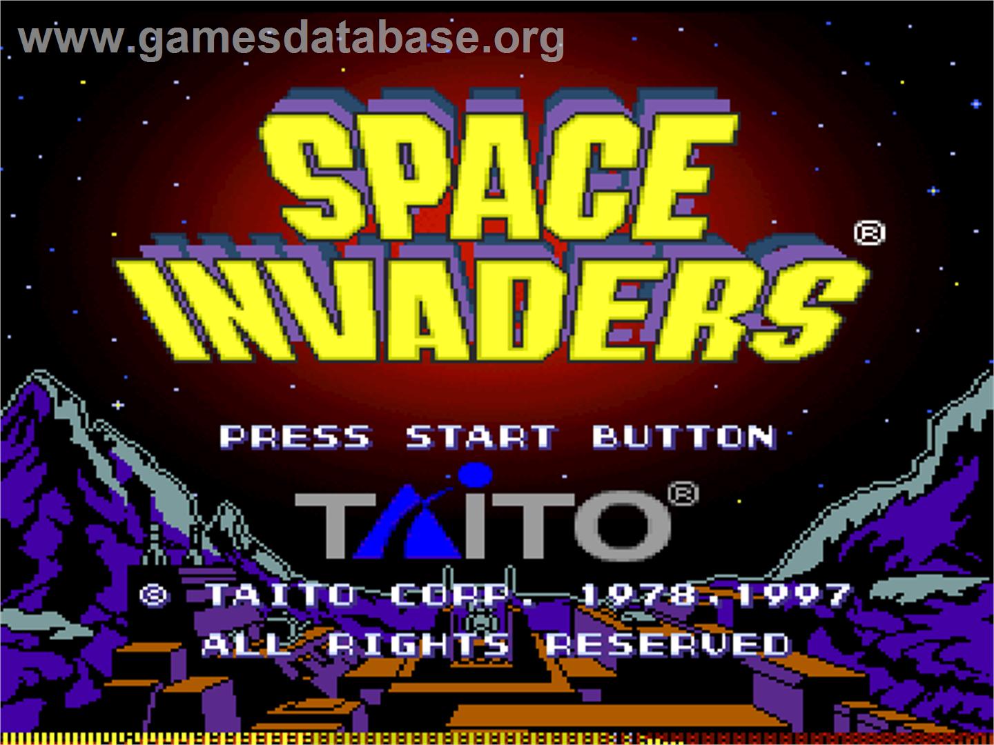 Space Invaders - Sony Playstation - Artwork - Title Screen
