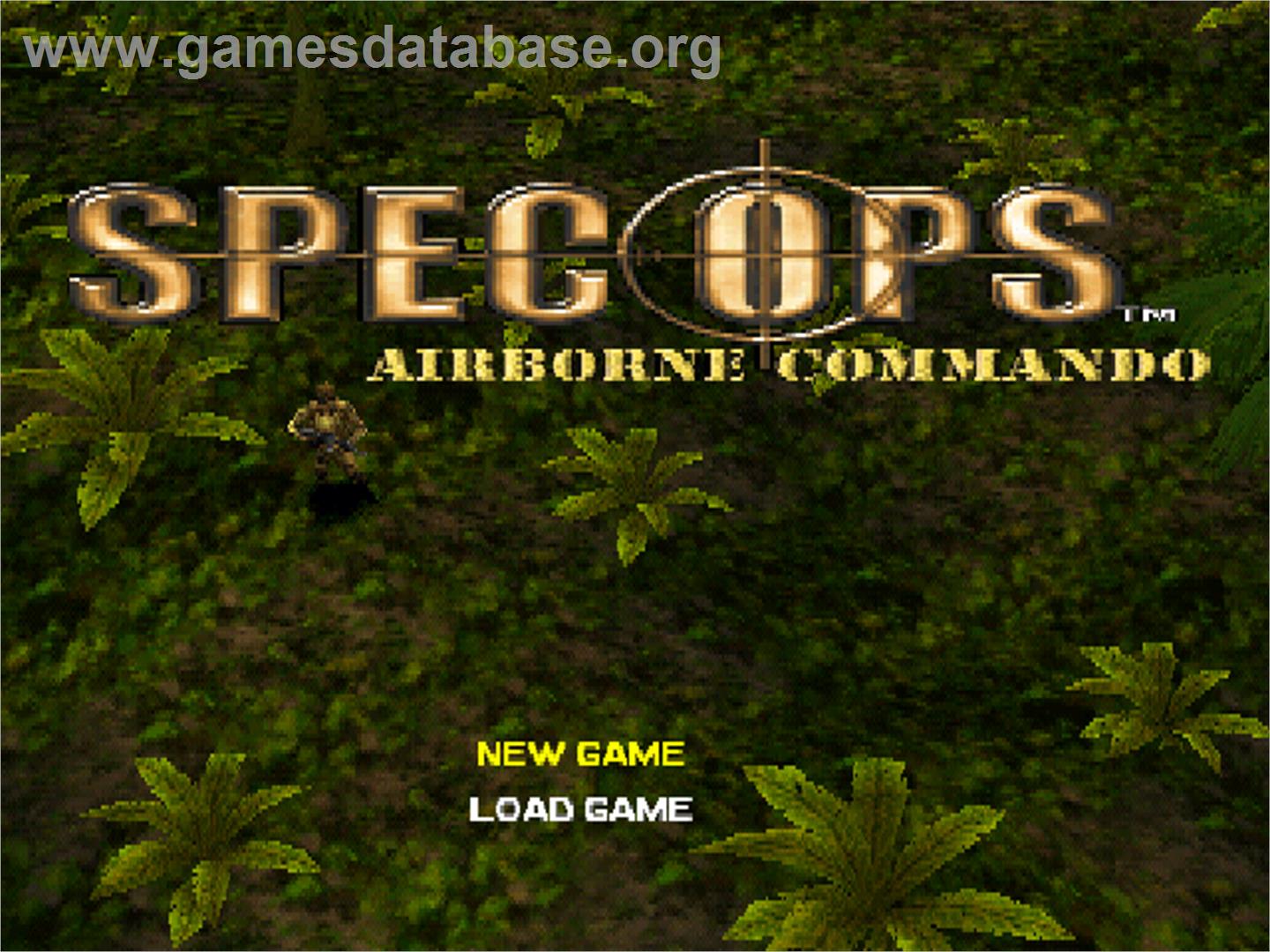 Spec Ops - Airborne Commando - Sony Playstation - Artwork - Title Screen