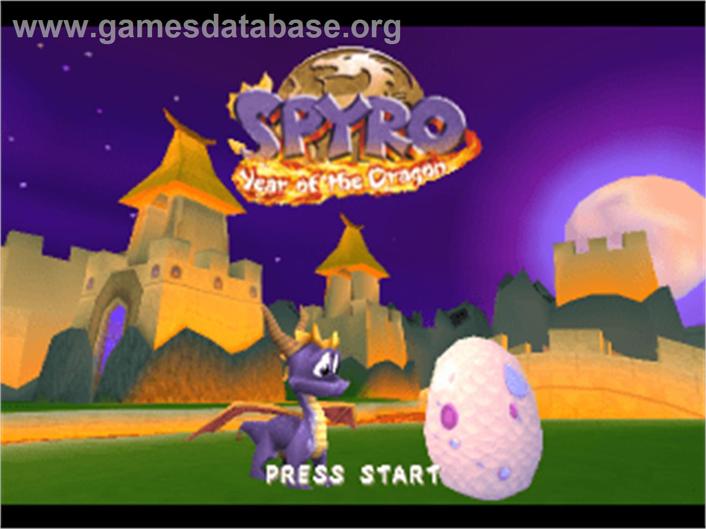 Spyro: Year of the Dragon - Sony Playstation - Artwork - Title Screen