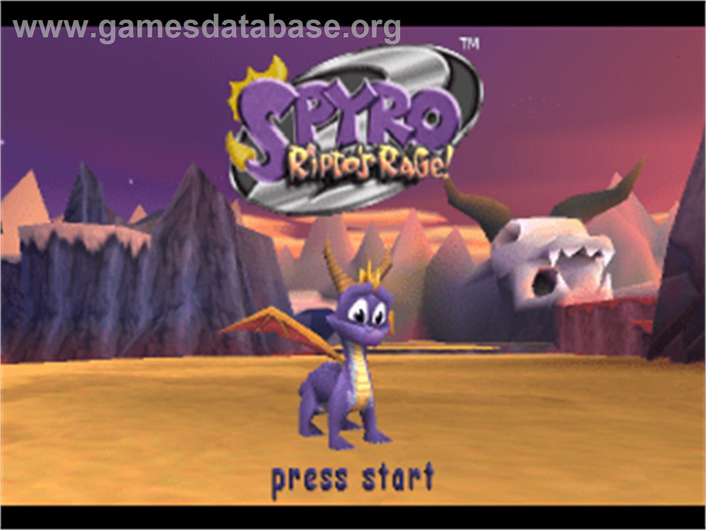 Spyro 2: Ripto's Rage - Sony Playstation - Artwork - Title Screen