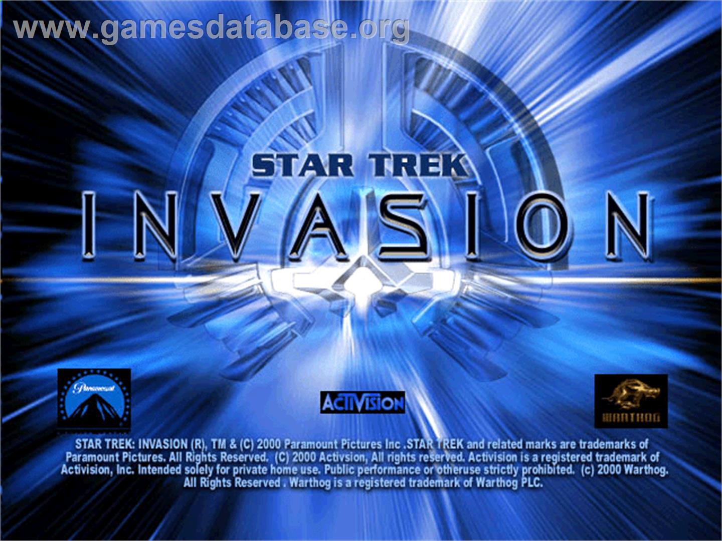 Star Trek - Invasion - Sony Playstation - Artwork - Title Screen