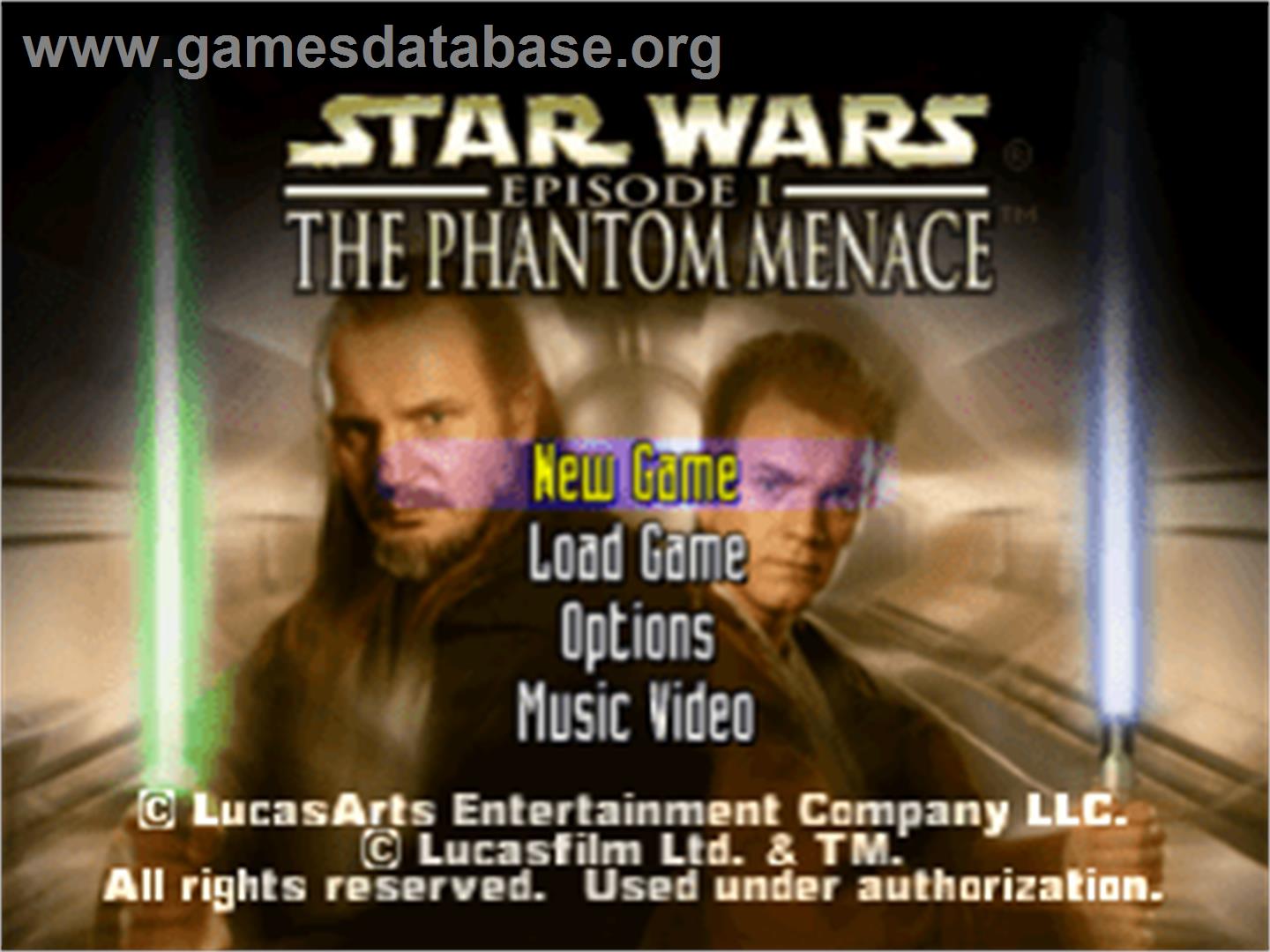 Star Wars: Episode I - The Phantom Menace - Sony Playstation - Artwork - Title Screen