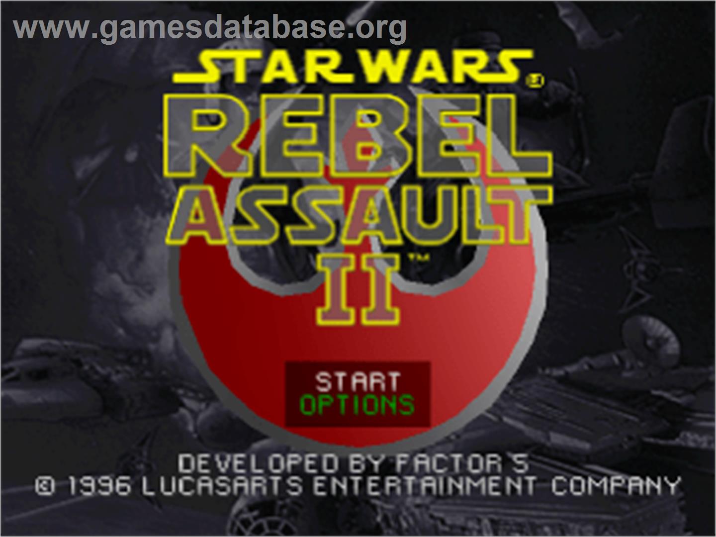 Star Wars: Rebel Assault II - The Hidden Empire - Sony Playstation - Artwork - Title Screen