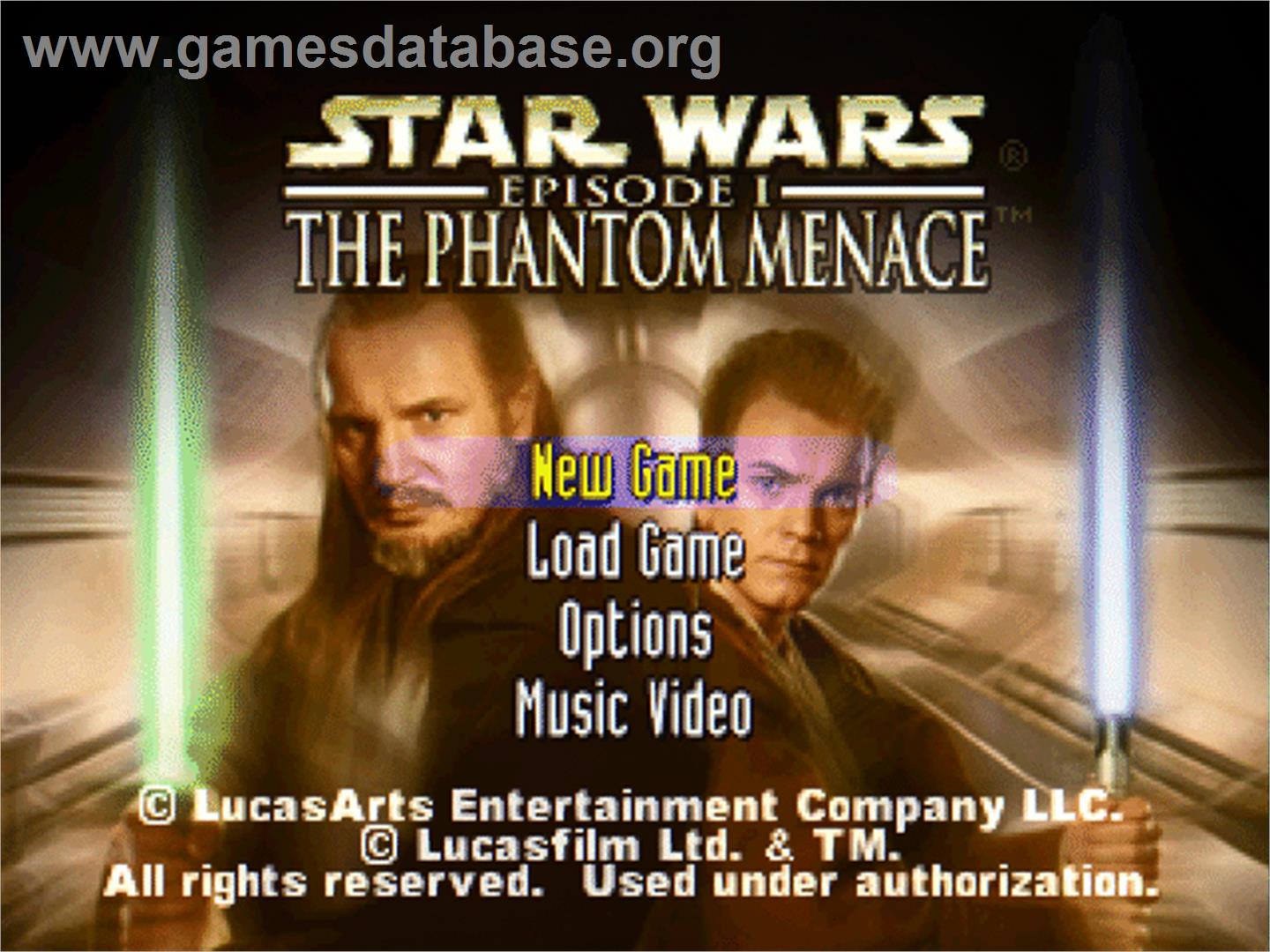 Star Wars - Episode 1 - The Phantom Menace - Sony Playstation - Artwork - Title Screen