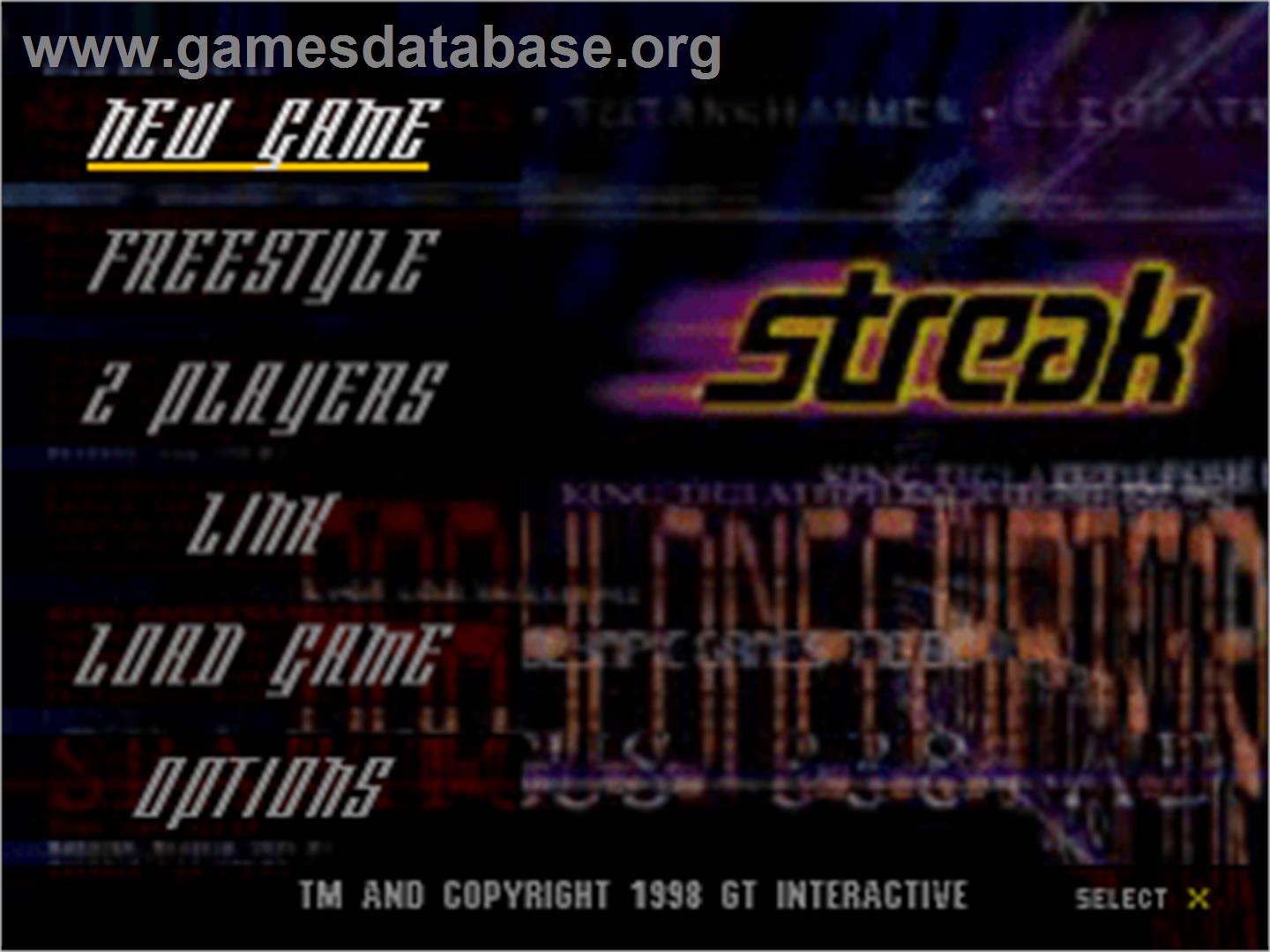 Streak Hoverboard Racing - Sony Playstation - Artwork - Title Screen