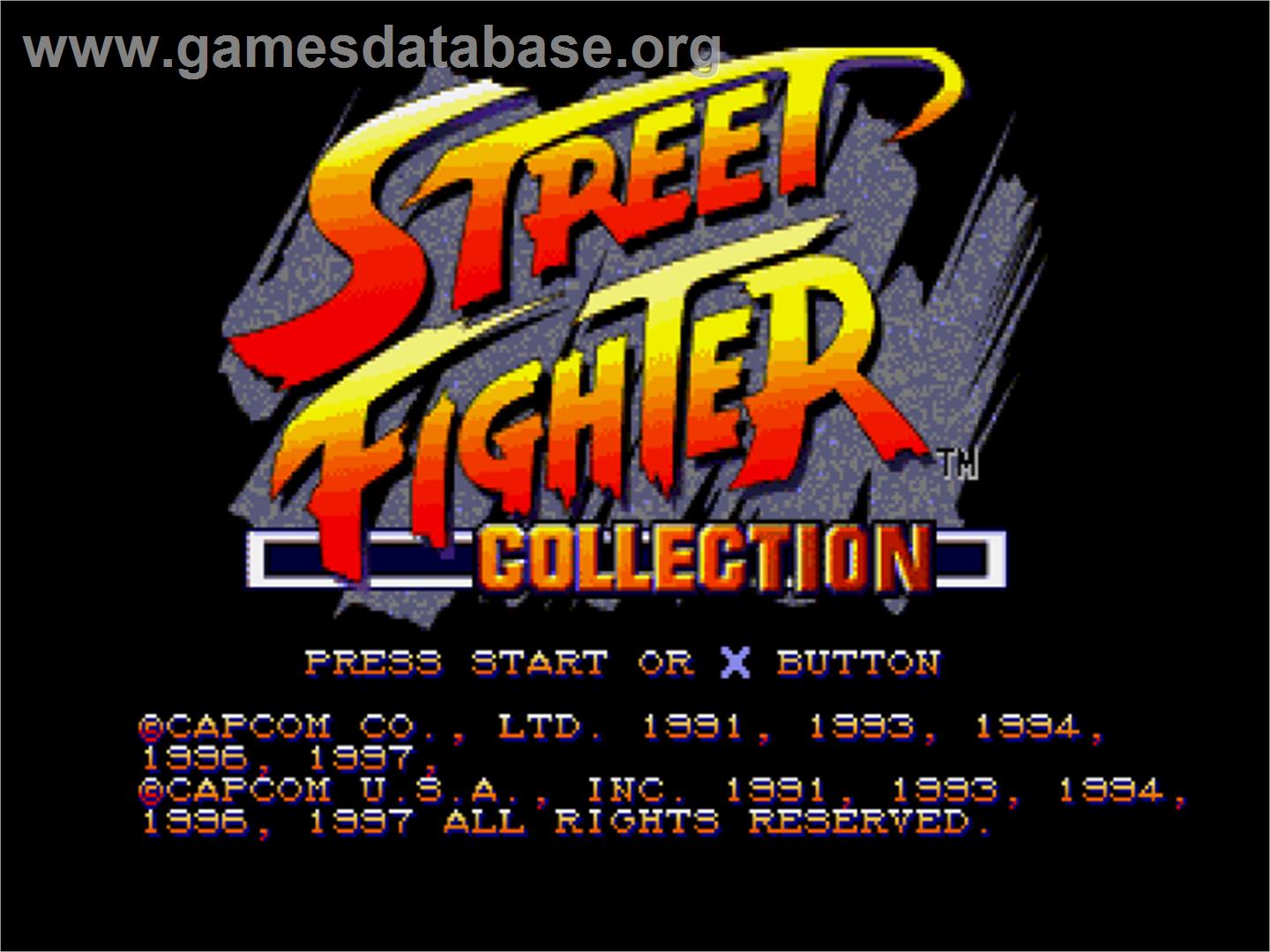 Street Fighter Collection - Sony Playstation - Artwork - Title Screen