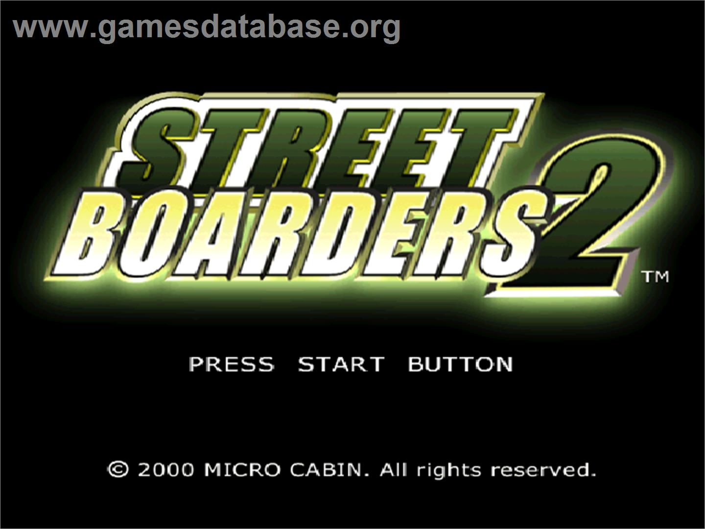 Street Skater 2 - Sony Playstation - Artwork - Title Screen