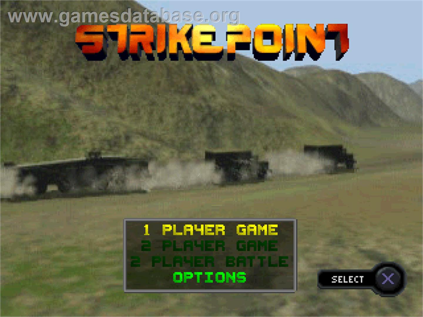 Strikepoint - The Hex Missions - Sony Playstation - Artwork - Title Screen