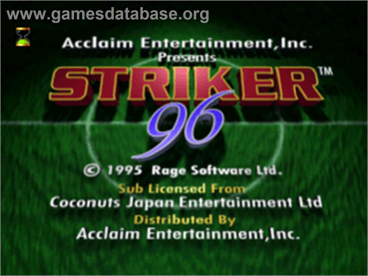 Striker '96 - Sony Playstation - Artwork - Title Screen