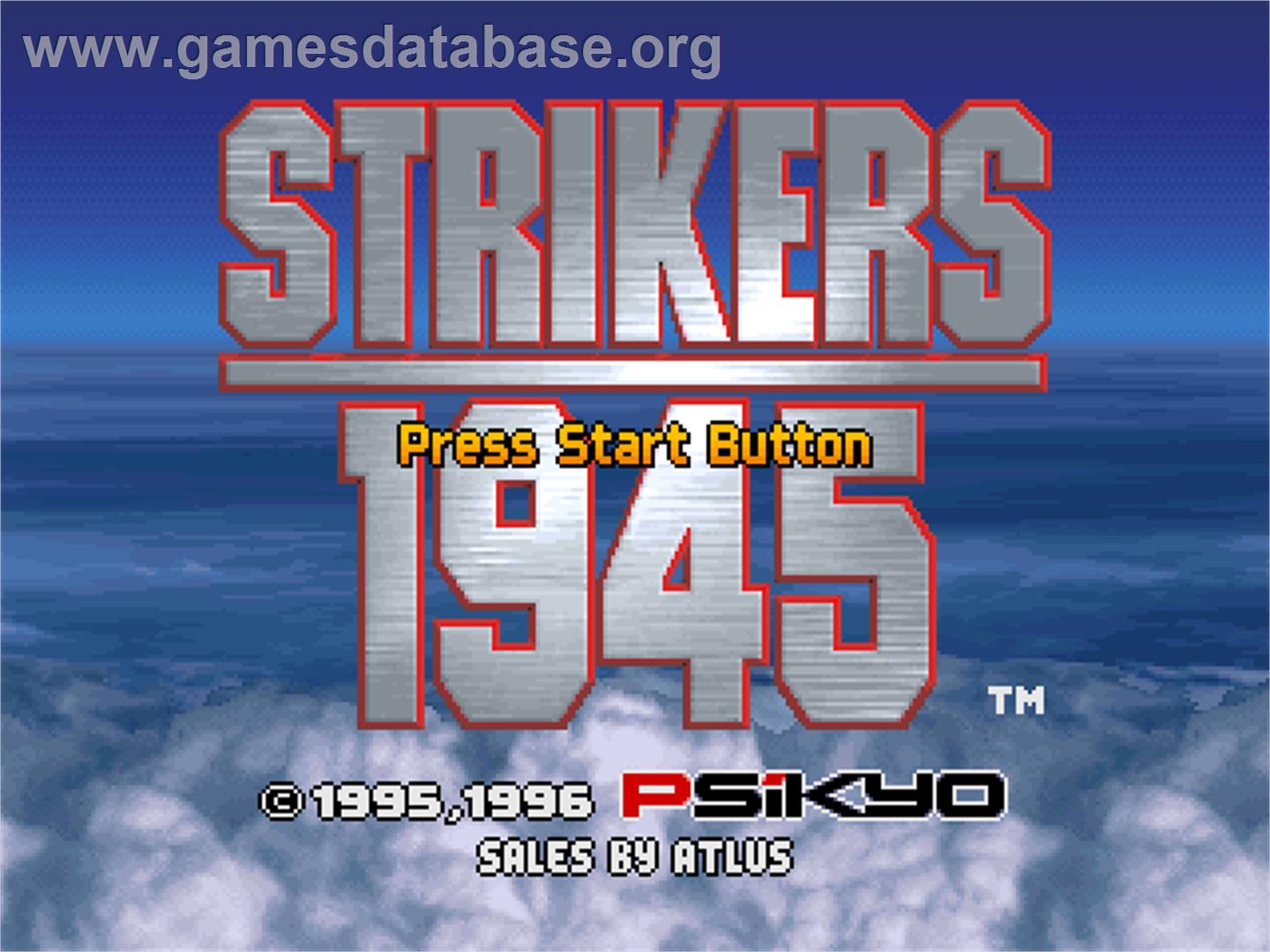 Strikers 1945 - Sony Playstation - Artwork - Title Screen