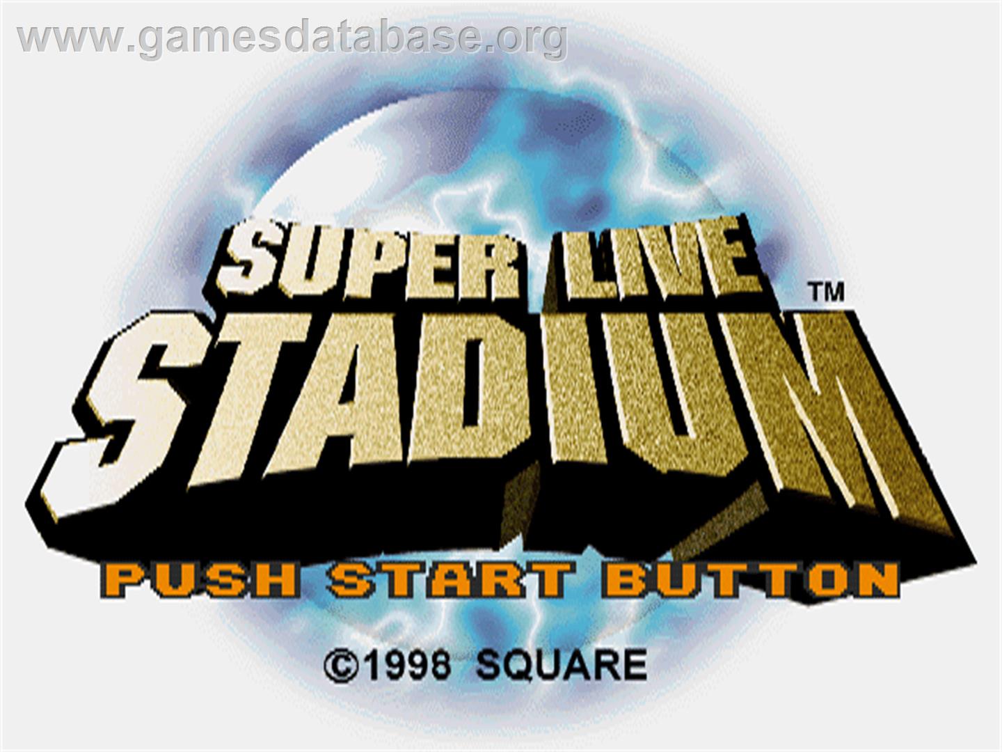Super Live Stadium - Sony Playstation - Artwork - Title Screen