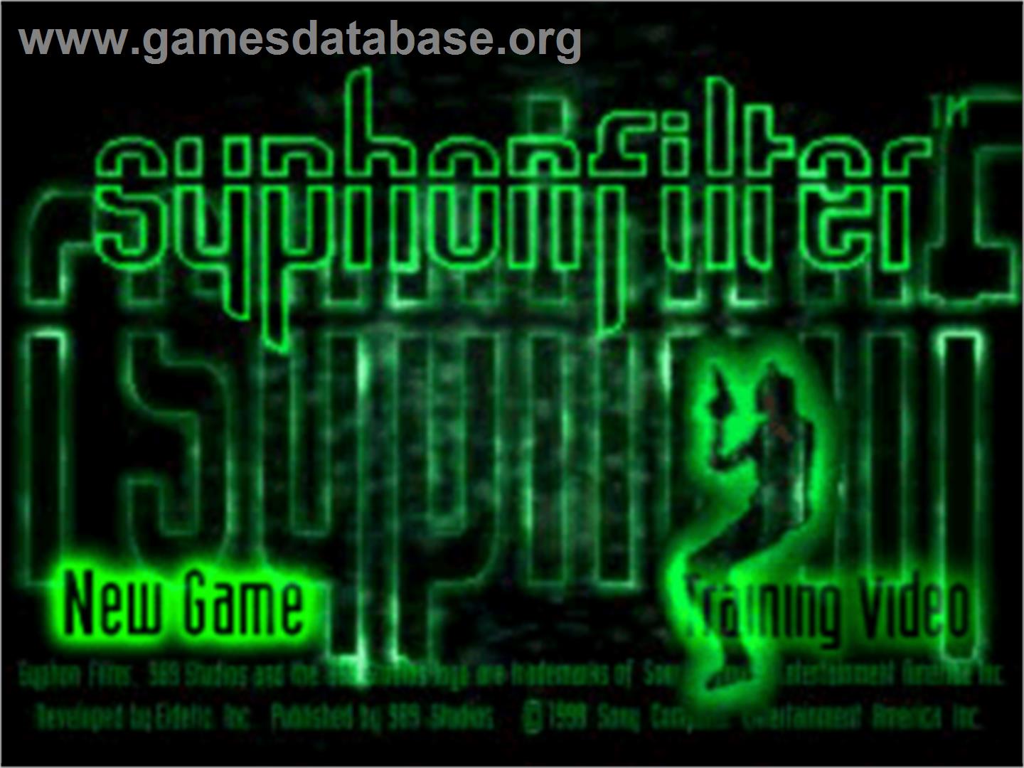 Syphon Filter - Sony Playstation - Artwork - Title Screen