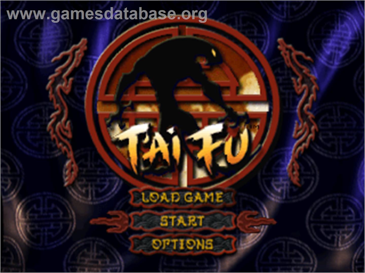 T'ai Fu: Wrath of the Tiger - Sony Playstation - Artwork - Title Screen