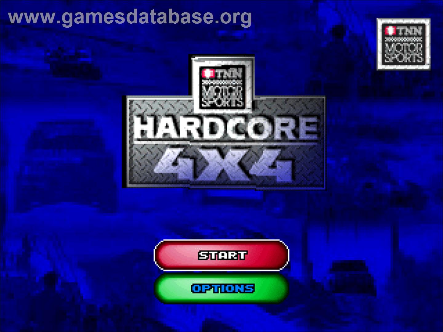 TNN Motor Sports Hardcore 4x4 - Sony Playstation - Artwork - Title Screen