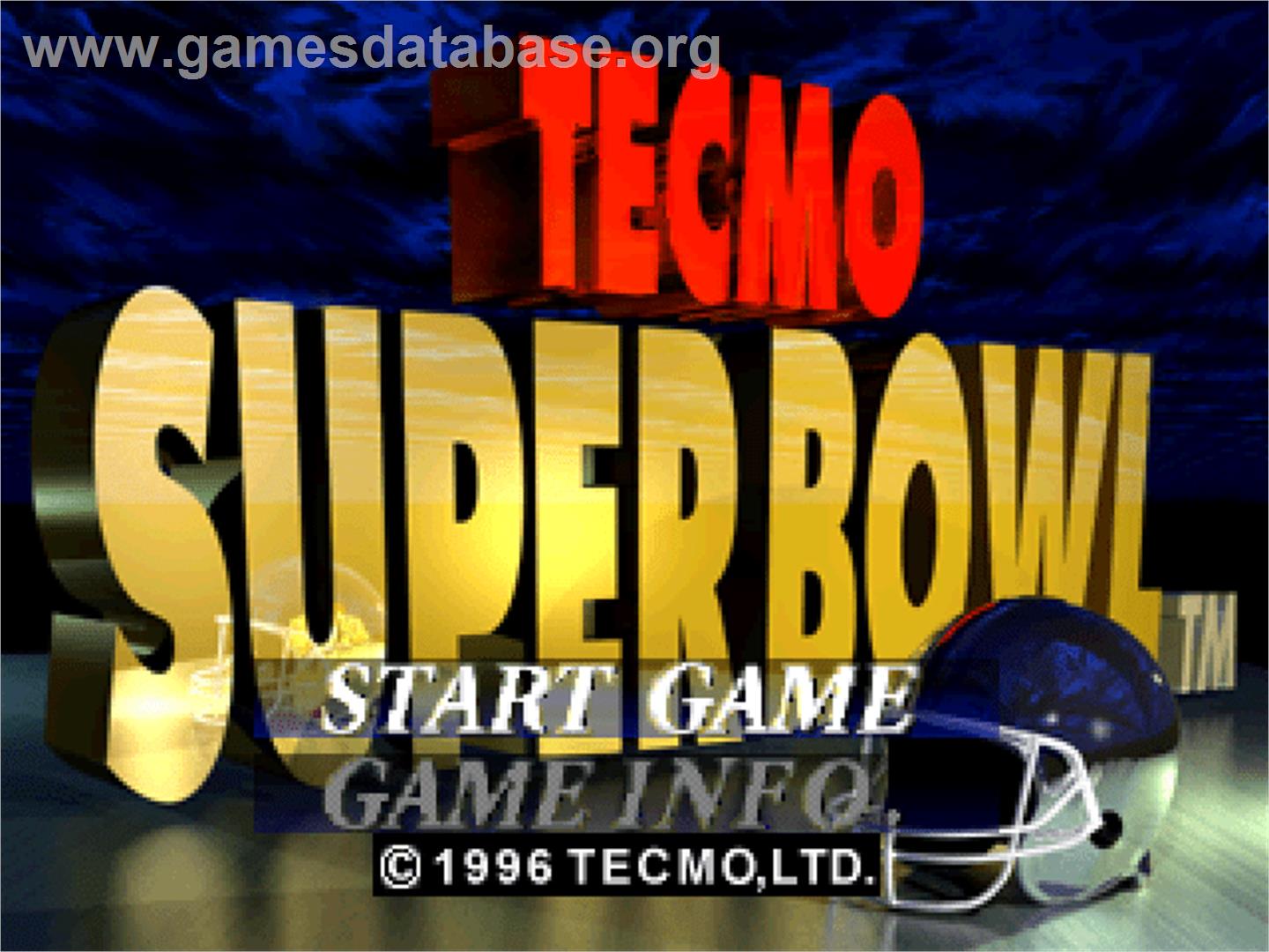 Tecmo Super Bowl - Sony Playstation - Artwork - Title Screen