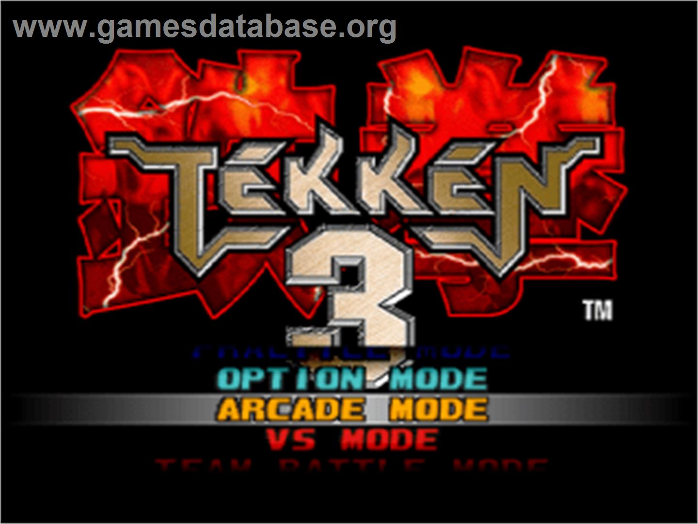 Tekken 3 - Sony Playstation - Artwork - Title Screen