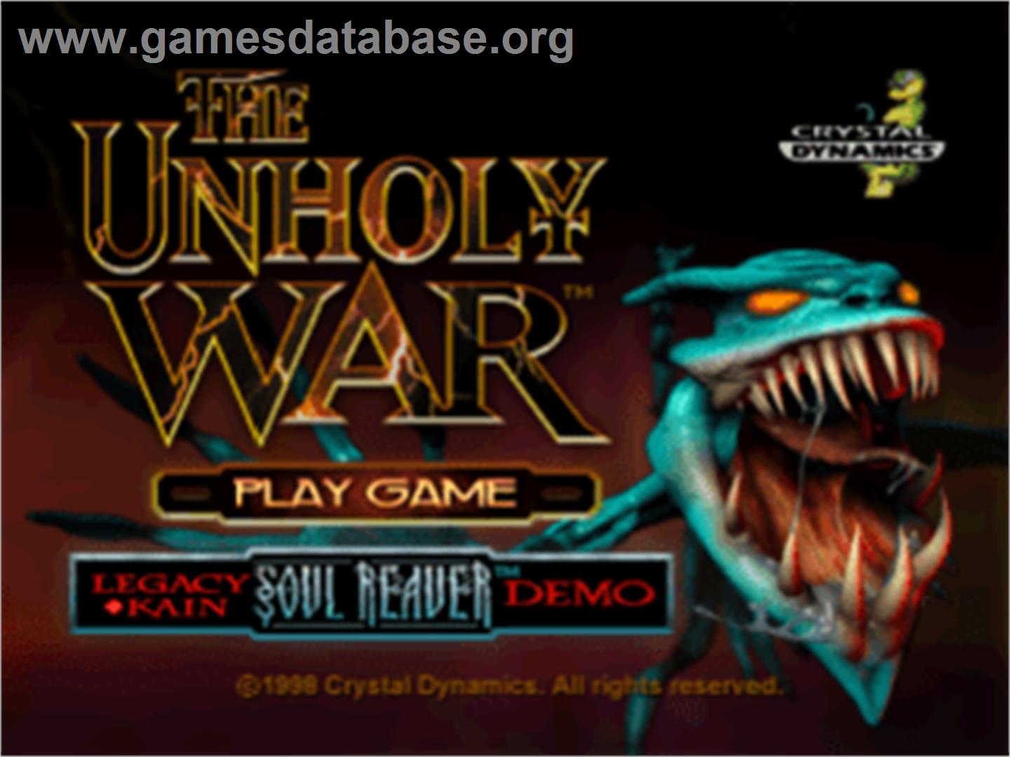 The Unholy War - Sony Playstation - Artwork - Title Screen