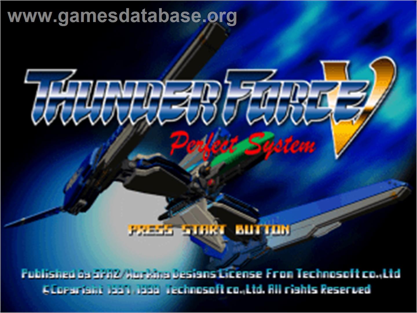 Thunder Force V: Perfect System - Sony Playstation - Artwork - Title Screen
