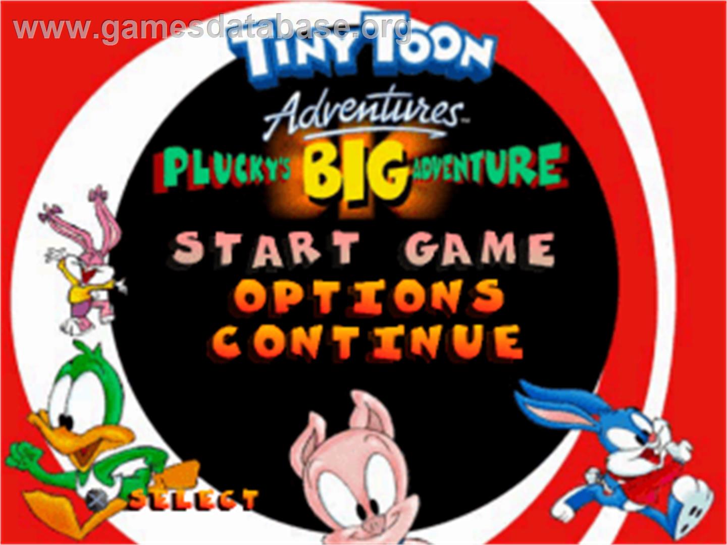 Tiny Toon Adventures: Plucky's Big Adventure - Sony Playstation - Artwork - Title Screen