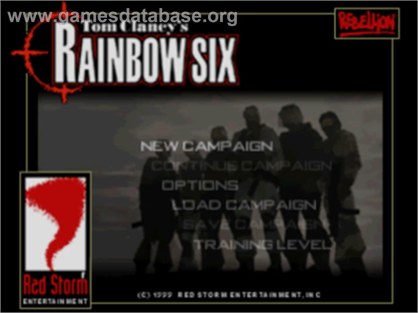 Tom Clancy's Rainbow Six - Sony Playstation - Artwork - Title Screen