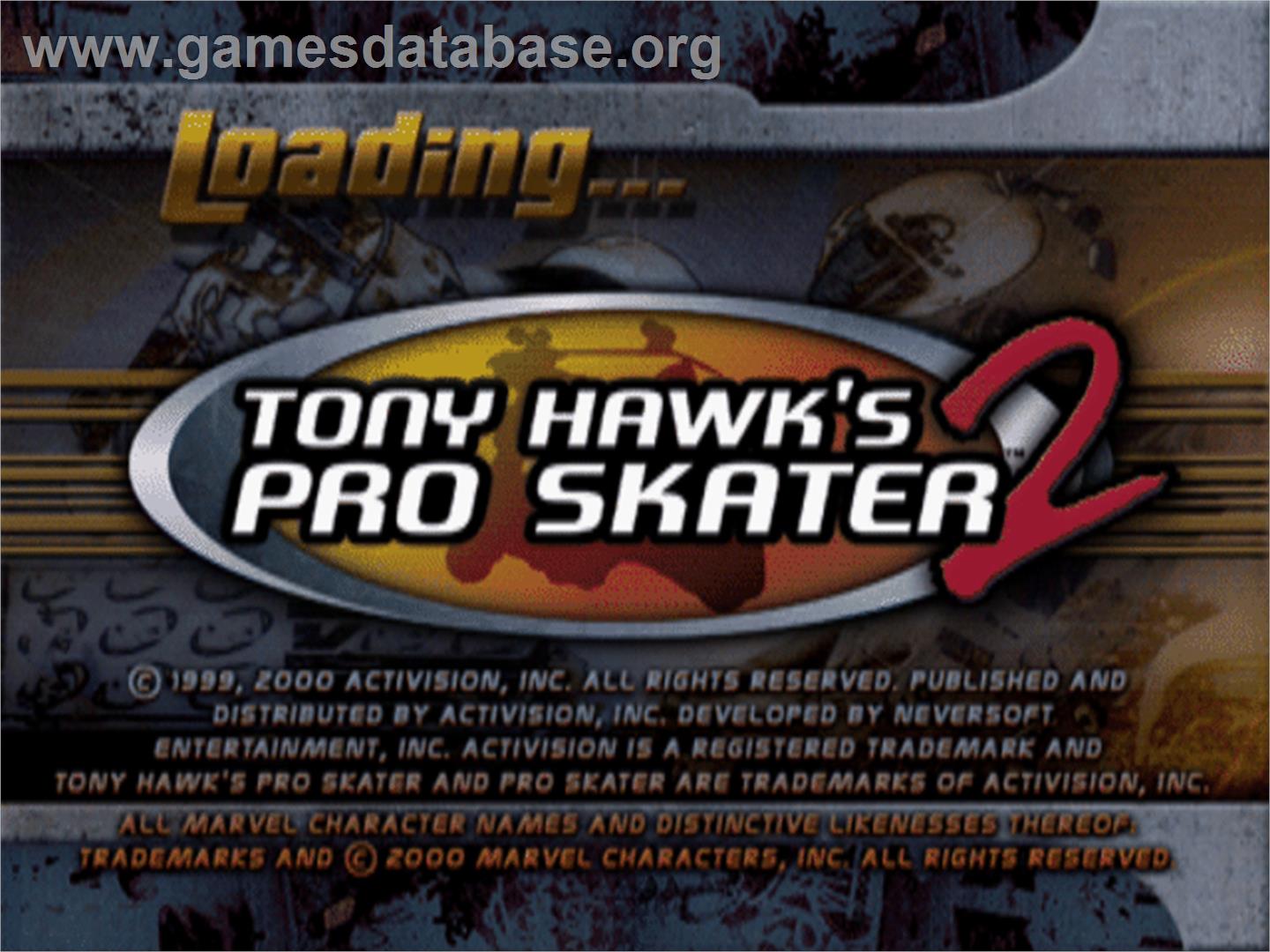 Tony Hawk's Pro Skater 2 - Sony Playstation - Artwork - Title Screen