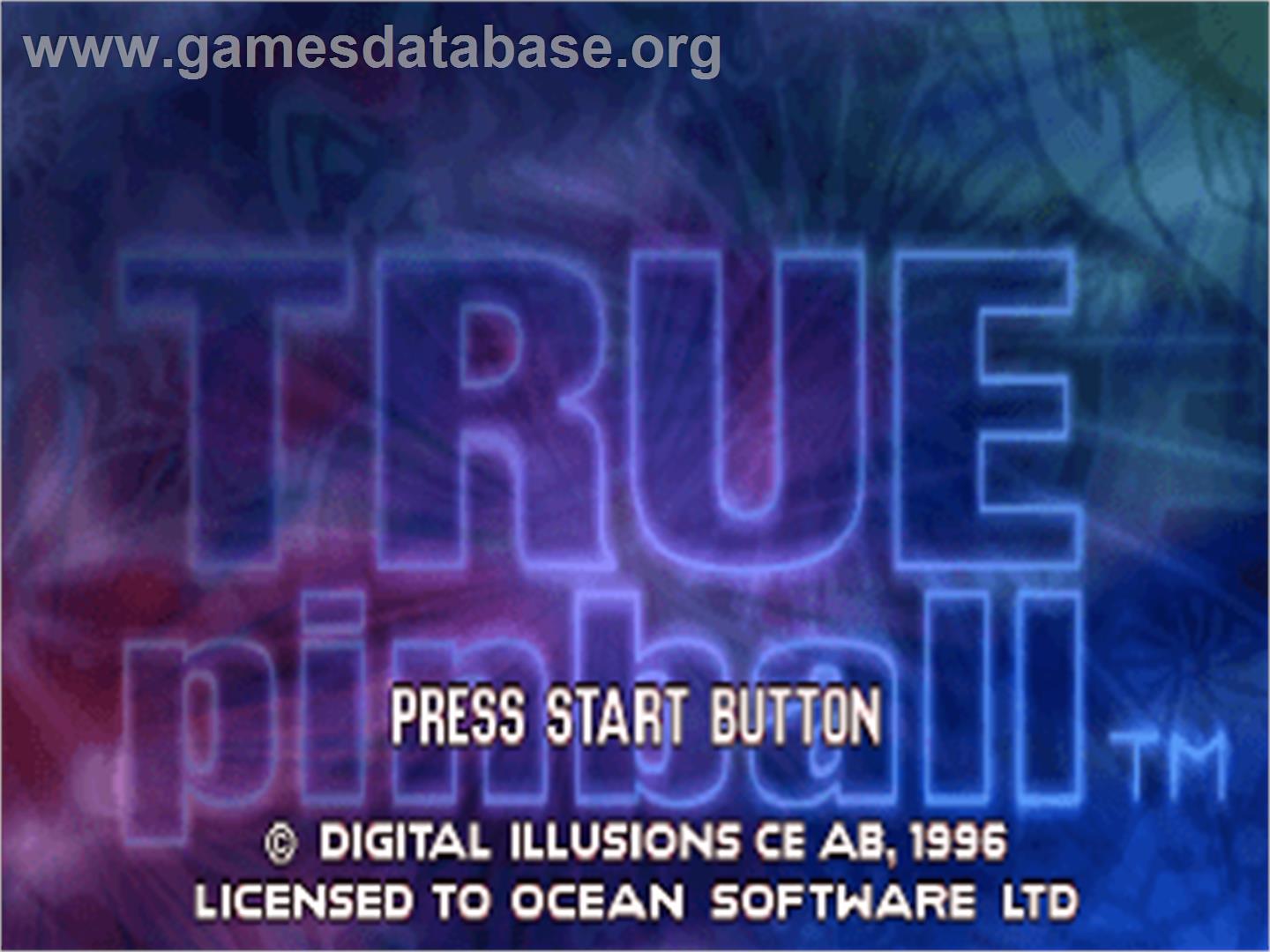True Pinball - Sony Playstation - Artwork - Title Screen
