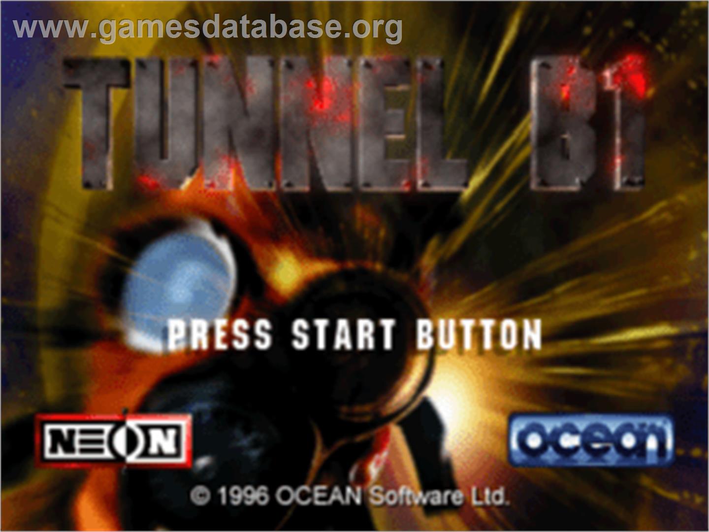 Tunnel B1 - Sony Playstation - Artwork - Title Screen