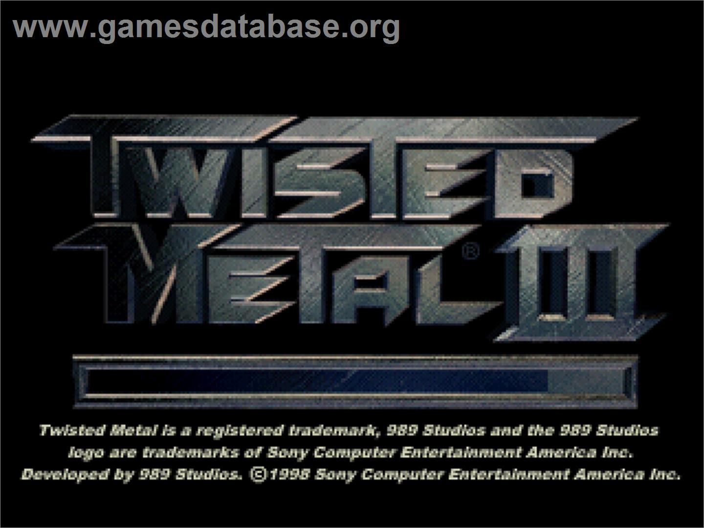 Twisted Metal 3 - Sony Playstation - Artwork - Title Screen