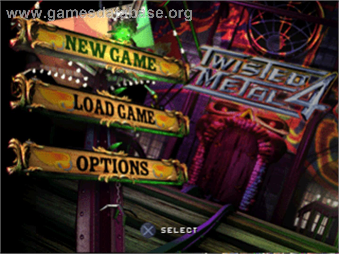 Twisted Metal 4 - Sony Playstation - Artwork - Title Screen